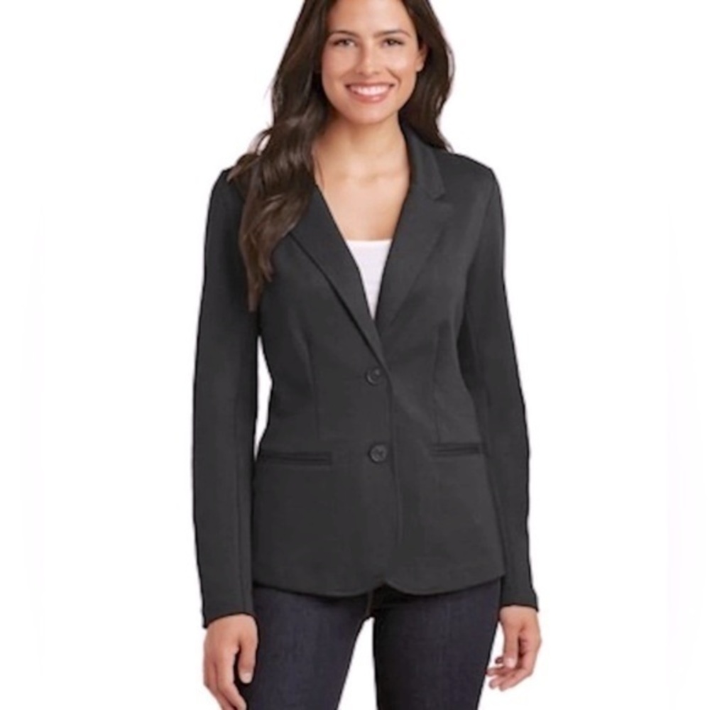 The Limited 100% Wool Classic Career Single-Breasted Black Suit Jacket Blazer